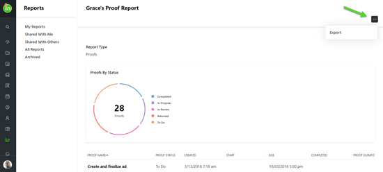 Report export option