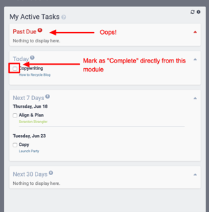 My Active Tasks Module