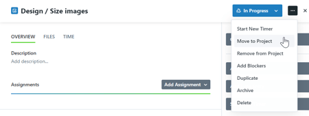  Move to Project button