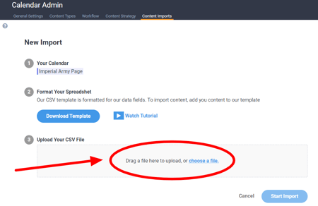 New import drag and drop files