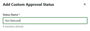 Naming custom status