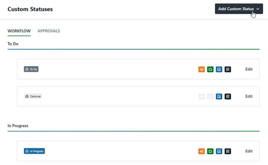 Add Custom Workflow Status