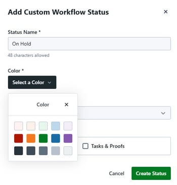 Custom Workflow Status Color