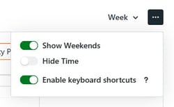 Calendar Overflow Menu