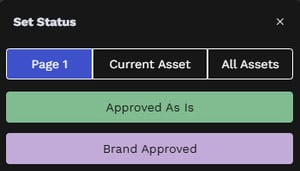 Bulk approval status options