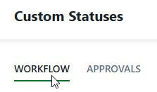 Custom Statuses Workflow tab