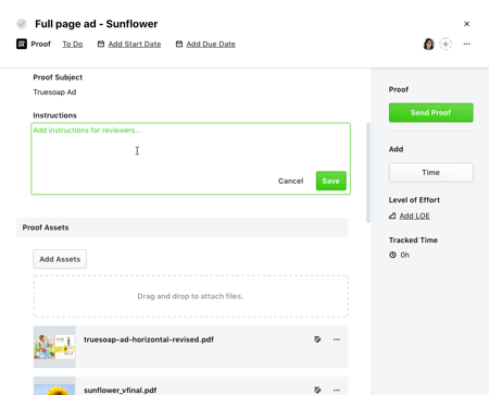 Custom Proof Instructions in R+A