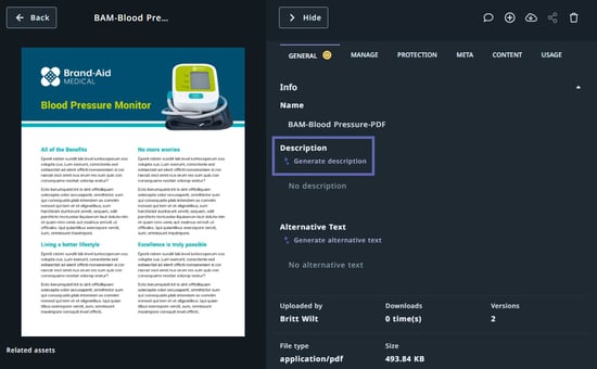 Generate description field