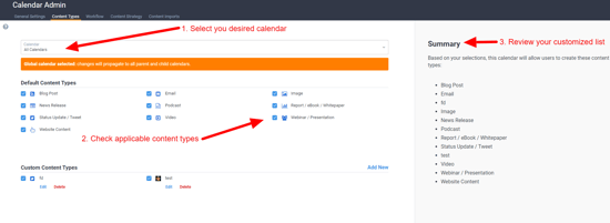 Customizing content types