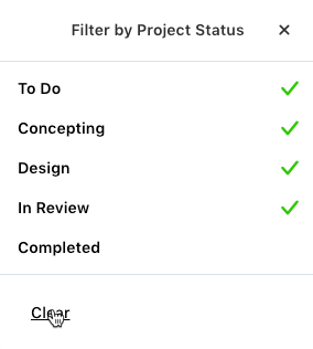 clearing filter