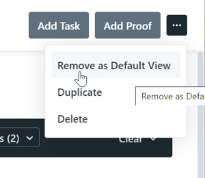 Remove as Default View option