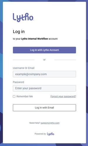 Lytho log in
