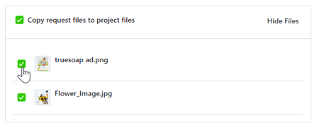 Unselect any files