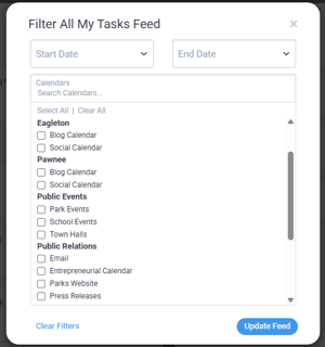 All My Task filters