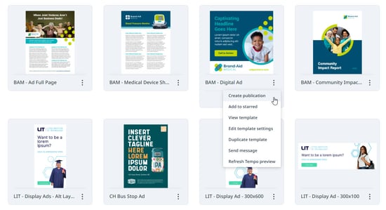 Create publication option