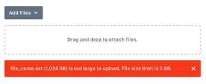 maximum file size limit error