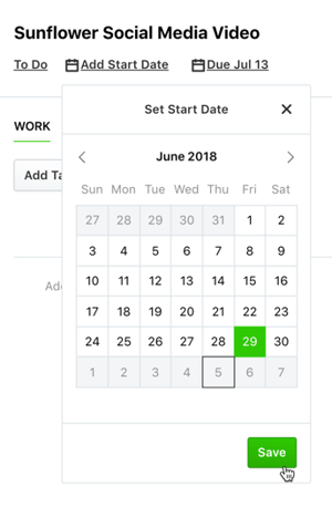 Start Dates