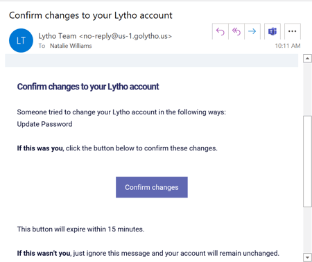 email notification