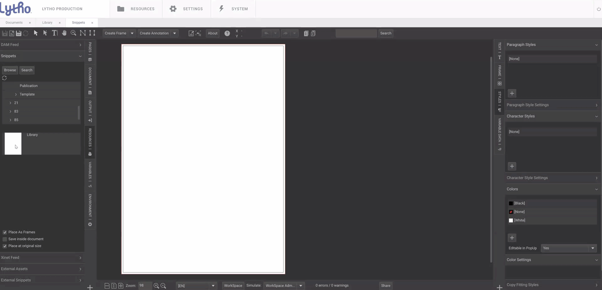 applying a snippet