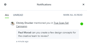 Notifications pane