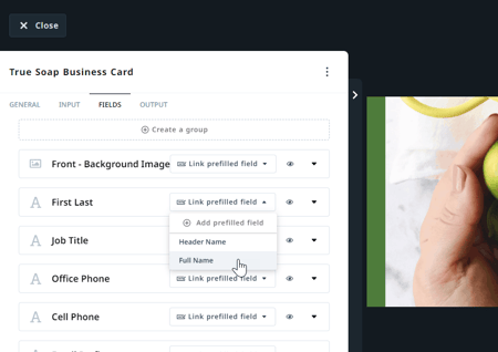 + Add prefilled field option