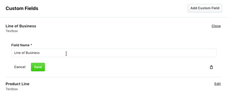 Editing custom field