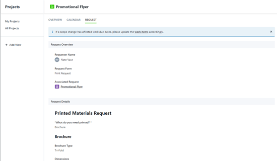 Request tab