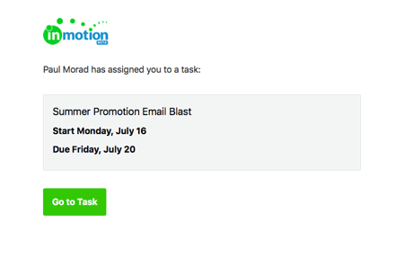 Notification email