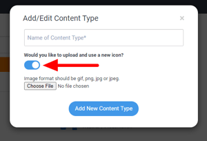 Uploading Your Own Custom Content Type Icon