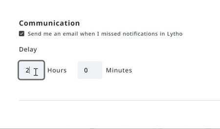 Notification delay