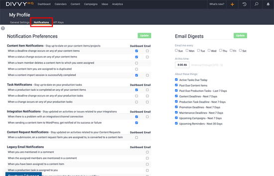 Configure Your Notifications