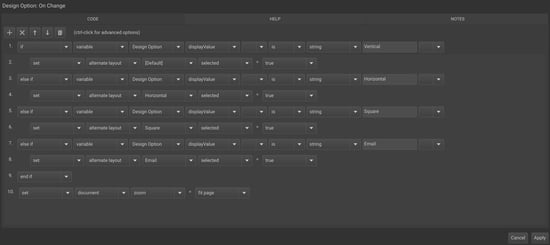 Action logic example