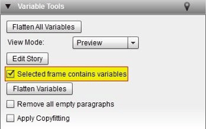 variable tools panel