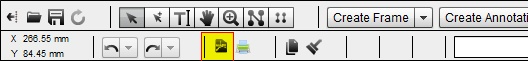 PDF export in the toolbar