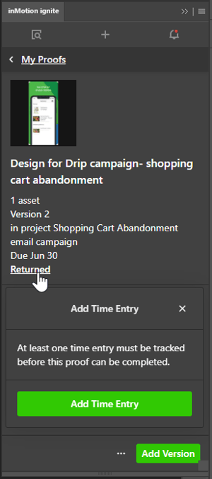 Add time entry option