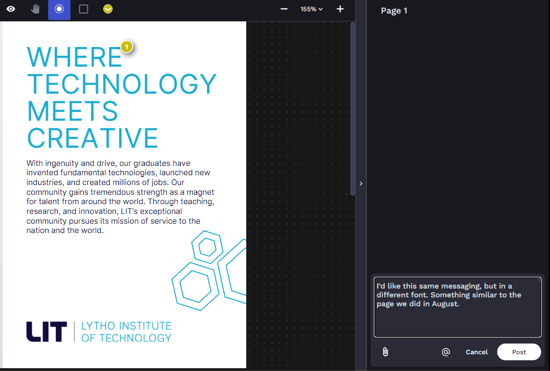 Annotating in request File Markup