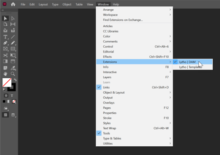 Extensions dropdown