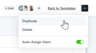 Duplicating a Form Template