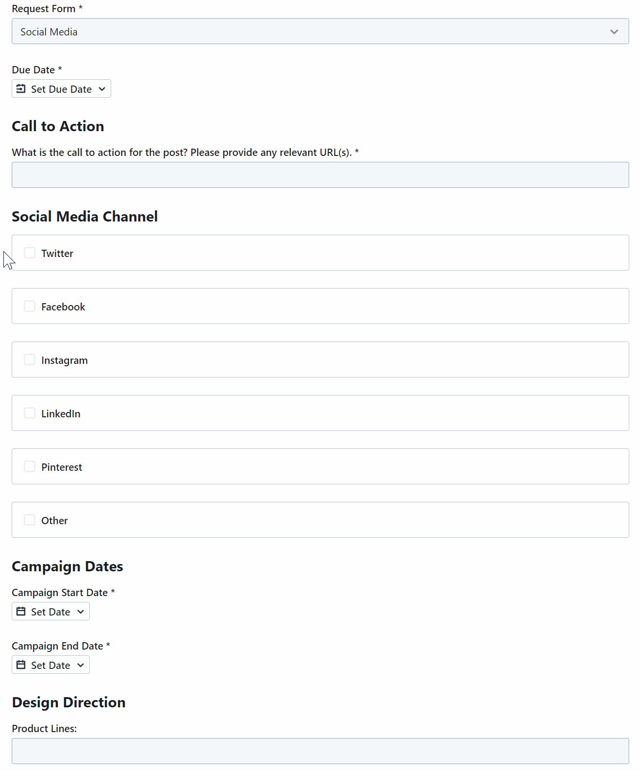 Forms with conditional logic