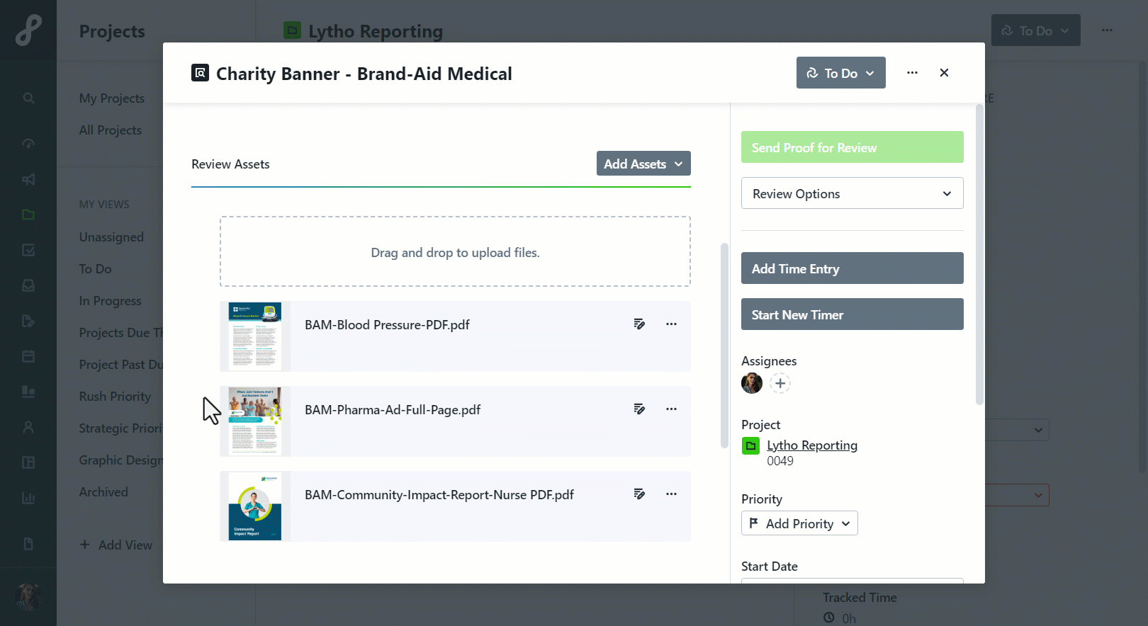 Reordering Review Assets