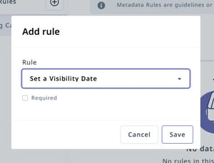 Visibility date rule