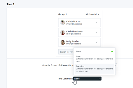 Define Time Constraints By Review Tier