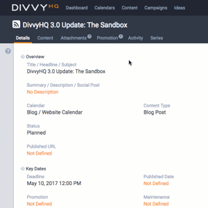Sandbox details