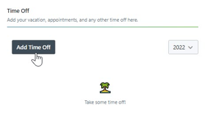 Add time off button