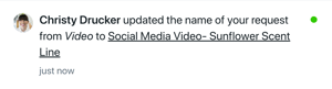 request name change notification