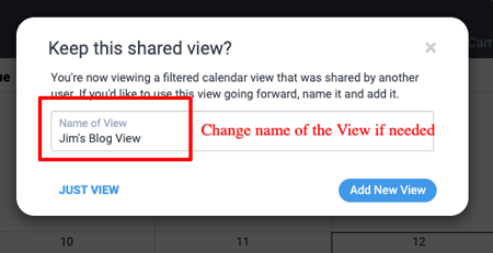 Change name of view