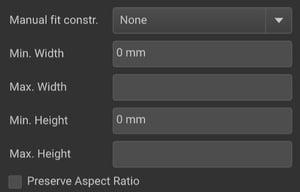 frame fit settings