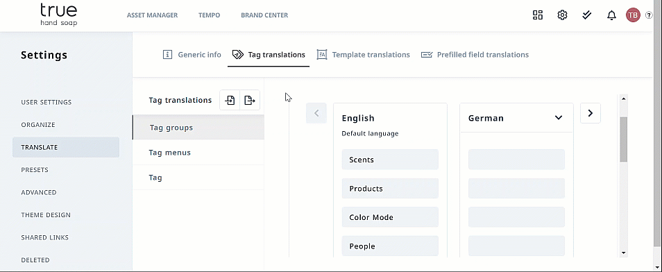 Translation import