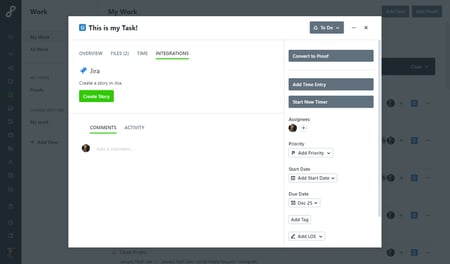 Create story button