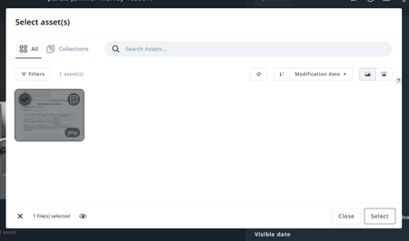 Selecting asset